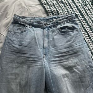 high rise wide leg jeans